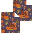 thumbnail image 1 of GZHJMY Thanksgiving Turkey Washcloths 2 Pack, Super Soft Absorbent Cotton Baby Face Towels, Washable Reusable Fingertip Towel for Bath Gym Hotel Spa, 12 x 12 Inch, 1 of 7