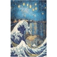 thumbnail image 1 of GZHJMY The Great Wave Kanaga Kitchen Dish Towel Set, Drying Kitchen Towels Tea Towels Gift Set for Drying Cleaning Cooking Baking 1Pcs, 1 of 7