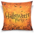 thumbnail image 1 of GZHJMY Throw Pillow Case Decorative Cushion Cover Square Pillowcase, Halloween Orange Pumpkin Spider Web Sofa Bed Pillow Case Cover(16x16inch) Twin Sides Home Decor, 1 of 7