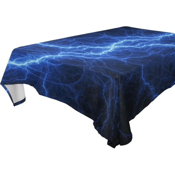 GZHJMY Thunder Lightning Rectangle Tablecloth, Waterproof Stain Wrinkle Resistant Washable Polyester Table Cover for Picnic Dinner Holiday Kitchen Party Decor, 60 x 90 in Home Decor