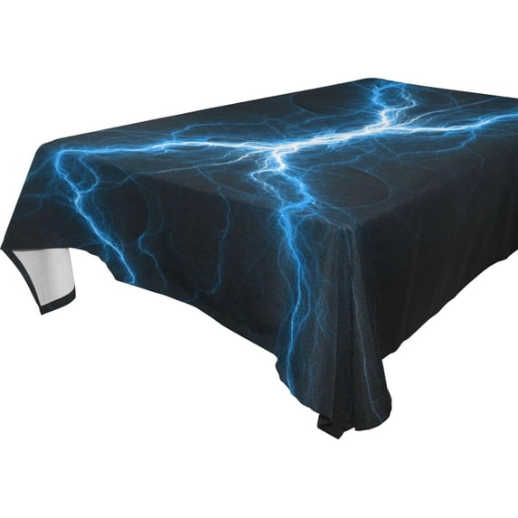 GZHJMY Thunder Lightning Square Tablecloth, Waterproof Stain Wrinkle Resistant Washable Polyester Table Cover for Picnic Dinner Holiday Kitchen Party Decor, 54 x 54 in Home Decor