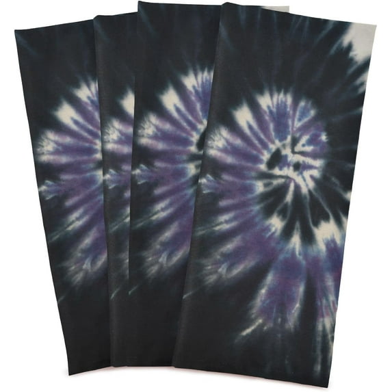 GZHJMY Tie Dye Dark Color Kitchen Towels Set of 4 Dishcloths Hand Towels Tea Towels Ultra Absorbent for Cleaning Washing Drying Dishes Tableware 28'' x 18''