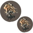 thumbnail image 1 of GZHJMY Tiger Animal Graffiti Graphic Print on Grey Pot Holders Trivets Set of 2 Round Cotton Thread Weave Potholders for Kitchens Hot Pads Table Mats Coasters for Hot Dishes, 1 of 7