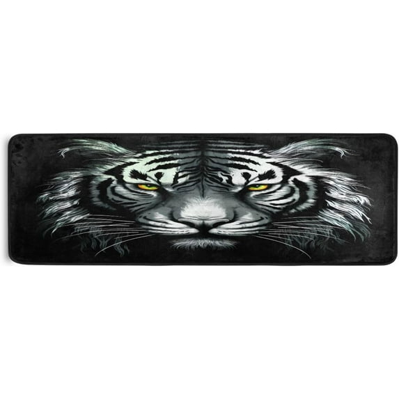GZHJMY Tiger Black & White Non-Slip Runner Rug Area Rug Washable Rectangle Rug for Bedroom Living Room Bathroom Hallways Home Decor 72x24 Inches#123