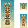 thumbnail image 1 of GZHJMY Tiki Tribal Wooden Palm Tree Soft Luxury Decorative Set of 3 Towels, 1 Bath Towel+1 Hand Towel+1 Washcloth, Multipurpose for Bathroom, Hotel, Gym, Spa and Kitchen, 1 of 5