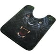 thumbnail image 1 of GZHJMY Toilet Mat U-Shaped Fierce Leopard Soft and Absorbent Commode Contour Rug Plush Bathroom Rugs, Non-Slip, Machine Washable and Easier to Dry, 20x24 in Carpet Runner, 1 of 6
