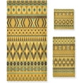 thumbnail image 1 of GZHJMY Towel Set of 3,Boho Pattern Tribal Ethnic Motifs 1 Bath Towel, 1 Towel, 1 Small Square Towel, Strong Soft and Compact Absorbent Yoga Gym Hotel Excellent Choice., 1 of 7