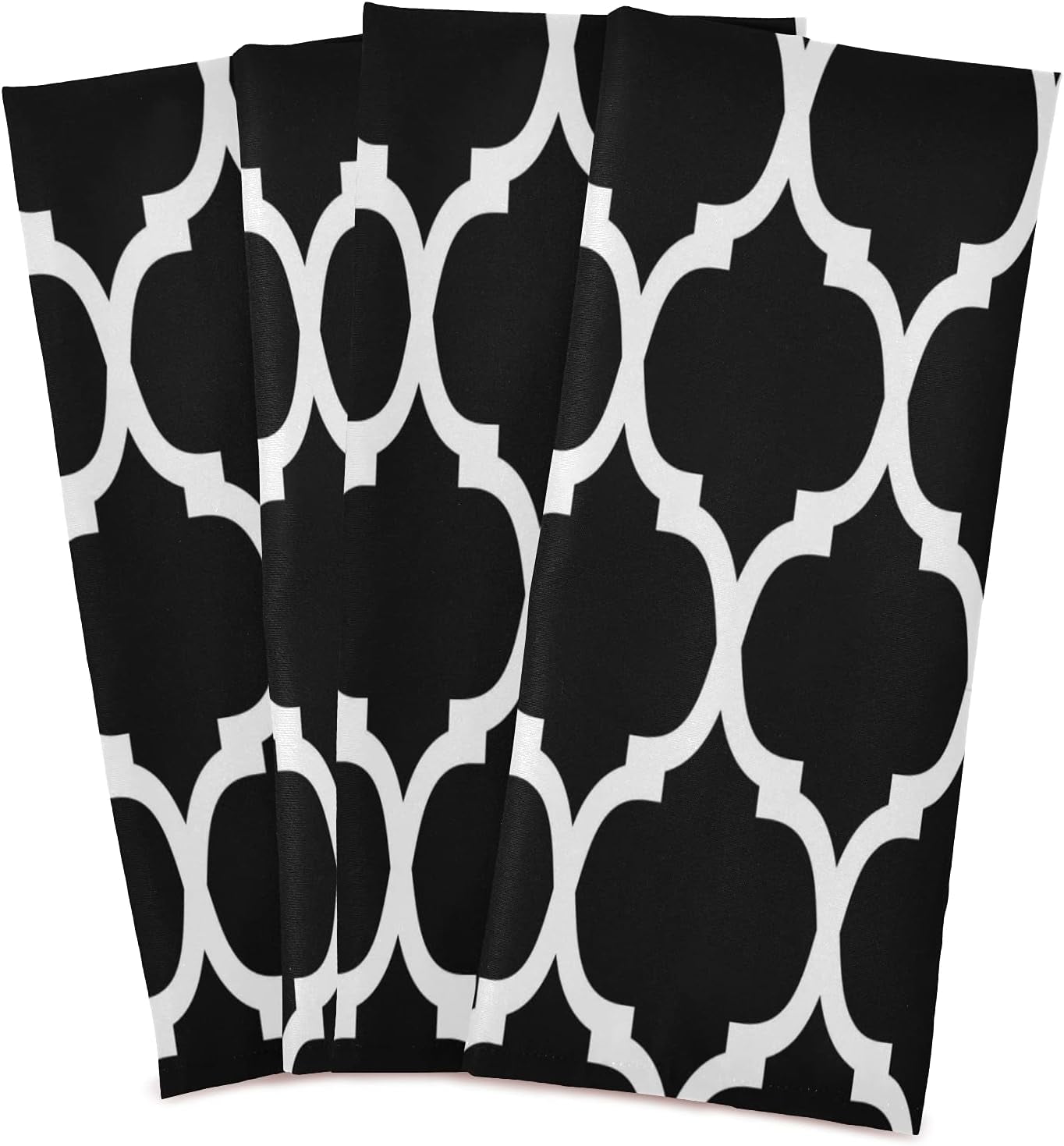 GZHJMY Trellis Moroccan Black White Kitchen Towels Bar Tea Dish Towel