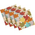 thumbnail image 1 of GZHJMY Trendy Colors Autumn Leaves Art Cloth Napkins, Set of 4 20 x 20 Inch Soft & Comfortable Polyester Dinner Napkins for Family, Home, Restaurant, Weddings, Parties, 1 of 5