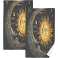 thumbnail image 1 of GZHJMY Tribal Sun and Moon Cotton Towel Set 2PCS,Quick Drying Bath Towels,Soft and Breathable Hand Towel WashCloths for Kitchen,Bathroom,Gym,Beach Washcloths, 1 of 7