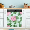 thumbnail image 1 of GZHJMY Tropical Leaves and Flowers-1 Dishwasher Magnet Cover for The Front Door,Reusable Refrigerator Door Decor Magnet Sticker for Kitchen Home Decor 23" x 26", 1 of 6