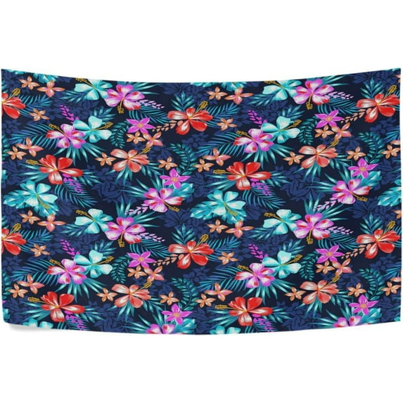 GZHJMY Tropical Palm Flower Tapestry Aesthetic Tapestry for Bedroom Colorful Wall Hanging AestheticFor Room Decor 80" x 60" Inches Gift Decor