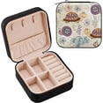 thumbnail image 1 of GZHJMY Turtle Snail Travel Jewelry Box, PU Leather Small Jewelry Organizer Boxes for Women Girls, Mini Portable Jewerly Storage Display Holder for Earrings, Ring, Necklaces, Bracelets（142）, 1 of 7