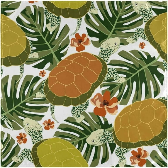 GZHJMY Turtles Cloth Napkins Reusable Washable Everyday Use 20 × 20 Inch Set of 6