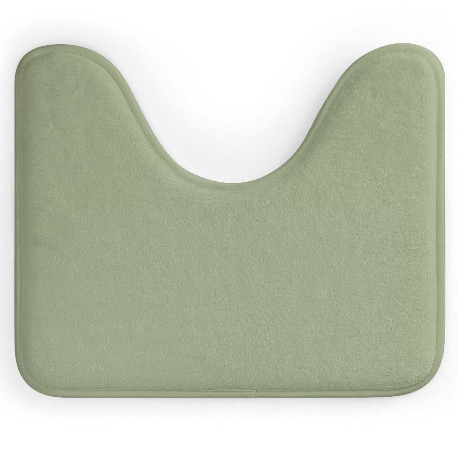 GZHJMY U-Shaped Bath Mat Toilet Mat, Color Beautiful Sage Green Solid ...