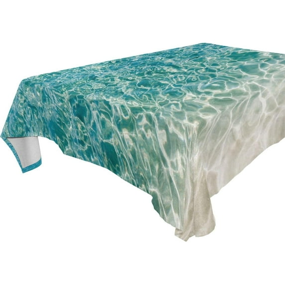 GZHJMY Unbreakable Square Tablecloths with Dust and Wrinkle Resistance-54x54In,Blue Pacific Ocean Wedding Kitchen Picnic Buffet Holiday Party Decoration