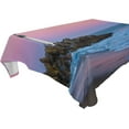 thumbnail image 1 of GZHJMY Unbreakable Square Tablecloths with Dust and Wrinkle Resistance-54x54In,California Lighthouse Wedding Kitchen Picnic Buffet Holiday Party Decoration, 1 of 7