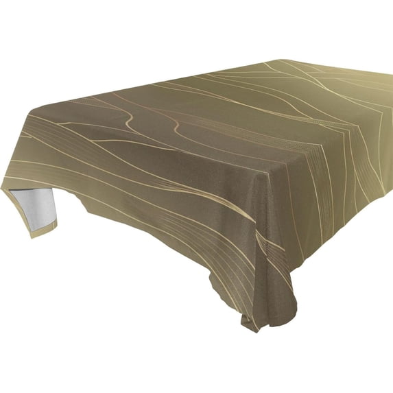 GZHJMY Unbreakable Square Tablecloths with Dust and Wrinkle Resistance-60x60In,Luxury Gold Wedding Kitchen Picnic Buffet Holiday Party Decoration