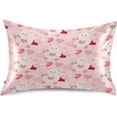 thumbnail image 1 of GZHJMY Valentine's Day Bear Satin Pillowcase, Soft Breathable Silk Pillow Case with Envelope Closure for Hair and Skin, King Size 40 x 20 Inch Home Decor, 1 of 7