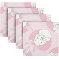 thumbnail image 1 of GZHJMY Valentine's Day Bunny Cloth Napkins Set of 4, Reusable Washable Oversized Table Napkins for Family Wedding Dinner Party Home Decor, 20 Inch Decorative Washcloths, 1 of 7