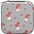thumbnail image 1 of GZHJMY Valentine's Day Gnome Mini Jewelry Box, Portable Leather Travel Small Jewelry Organizer Case for Earring, Necklace, Rings, Bracelets, 1 of 7