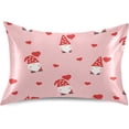 thumbnail image 1 of GZHJMY Valentine's Day Gnome Satin Pillowcase, Soft Breathable Silk Pillow Case with Envelope Closure for Hair and Skin, King Size 40 x 20 Inch Home Decor, 1 of 7