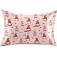 thumbnail image 1 of GZHJMY Valentine's Day Gnome Satin Pillowcase, Soft Breathable Silk Pillow Case with Envelope Closure for Hair and Skin, Standard Size 26 x 20 Inch Home Decor, 1 of 7