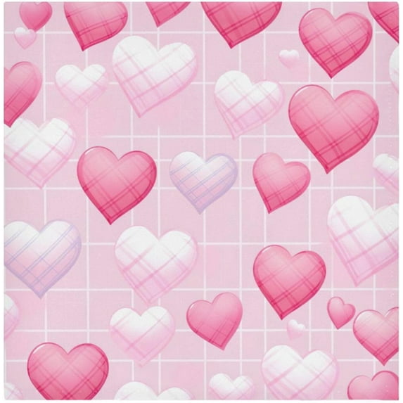 GZHJMY Valentine's Day Heart Cloth Napkins 4 Pack - 20x20In Soft Washable Dinner Napkin Home Decor Napkin for Dinners Weddings Cocktail Kitchen Decorative Washcloths