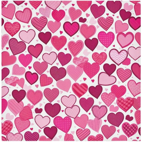 GZHJMY Valentine's Day Heart Cloth Napkins 4 Pack - 20x20In Soft Washable Dinner Napkin Home Decor Napkin for Dinners Weddings Cocktail Kitchen Decorative Washcloths