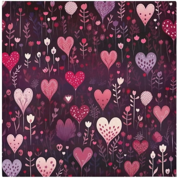 GZHJMY Valentine's Day Heart Cloth Napkins 4 Pack - 20x20In Soft Washable Dinner Napkin Home Decor Napkin for Dinners Weddings Cocktail Kitchen Decorative Washcloths
