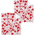 thumbnail image 1 of GZHJMY Valentine's Day Heart Cotton Washcloths Set of 4, 12"x12" Super Soft Absorbent Wash Cloths Bathroom Face Cloths Fingertip Towels for Gym Hotel and Spa, 1 of 7