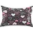 thumbnail image 1 of GZHJMY Valentine's Day Heart Satin Pillowcases for Hair and Skin Soft Like Silk Pillowcase, Satin Cooling Pillow Cases with Envelope Closure, Comfortable and Breathable, 20" x 26" Home Decor, 1 of 7