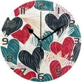 thumbnail image 1 of GZHJMY Valentine's Day Heart Wall Clock, Silent Non Ticking Battery Operated Round Clock for Kitchen Office School Home Decorative, 1 of 7