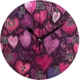 thumbnail image 1 of GZHJMY Valentine's Day Heart Wall Clock, Silent Non Ticking Battery Operated Round Clock for Kitchen Office School Home Decorative, 1 of 7