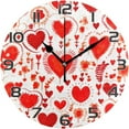 thumbnail image 1 of GZHJMY Valentine's Day Heart Wall Clock, Silent Non Ticking Battery Operated Round Clock for Kitchen Office School Home Decorative, 1 of 7