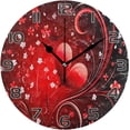 thumbnail image 1 of GZHJMY Valentine's Day Heart Wall Clock, Silent Non Ticking Battery Operated Round Clock for Kitchen Office School Home Decorative, 1 of 7