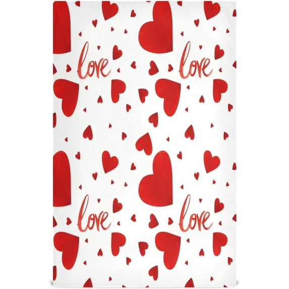 GZHJMY Valentine's Day Love Heart Kitchen Dish Towel 6 Pack, Soft Absorbent Reusable Hand Towel Washable Tea Towels for Home Kitchen Bar Table Decor, 28 x 18 Inch Washcloths Decorative Towels