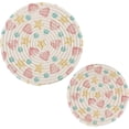 thumbnail image 1 of GZHJMY Valentine's Day Love Heart Round Trivets Pot Holders 2 Pcs, Heat Resistant Cotton Thread Weave Trivets for Hot Dishes, Cooking, Baking, Farmhouse, Kitchen Decor for Kitchen Pans Bowl Teapot, 1 of 7