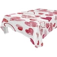 thumbnail image 1 of GZHJMY Valentine's Day Love Heart Tablecloth, Rectangle Waterproof Washable Polyester Table Cover for Picnic Dinner Holiday Party Decor, 60 x 120 Inch, 1 of 7