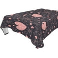 thumbnail image 1 of GZHJMY Valentine's Day Love Heart Tablecloth, Rectangle Waterproof Washable Polyester Table Cover for Picnic Dinner Holiday Party Decor, 60 x 60 Inch, 1 of 7