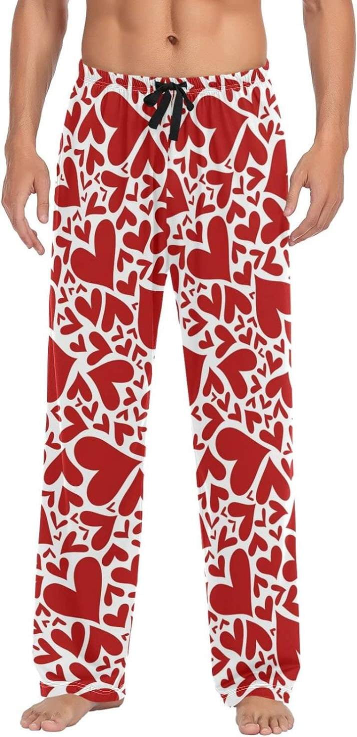 GZHJMY Valentine's Day Pajama Pants for Men, Lounge Pants Lightweight