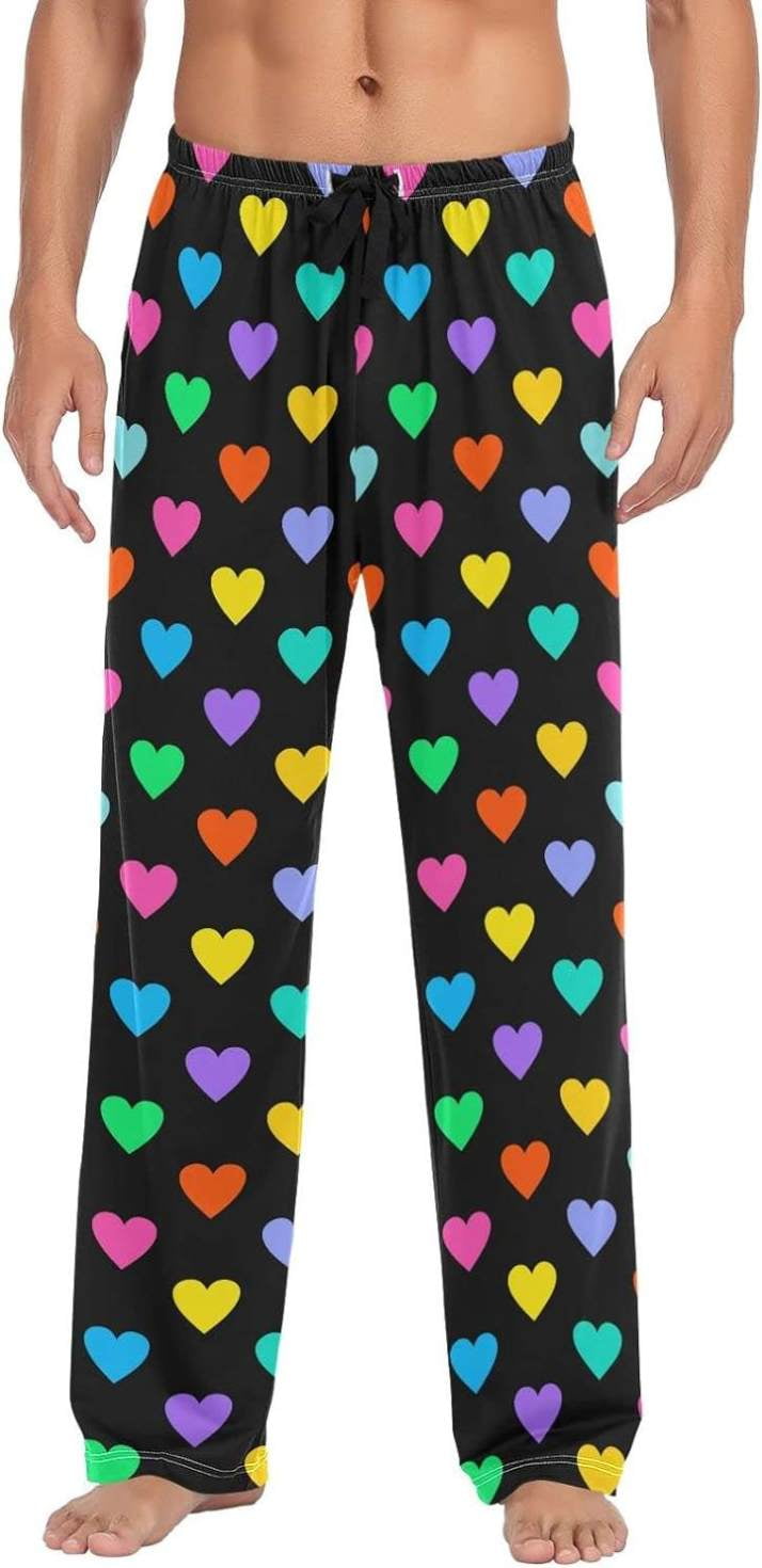 GZHJMY Valentine's Day Pajama Pants for Men, Lounge Pants Lightweight