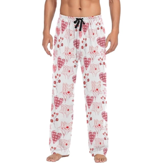 GZHJMY Valentine's Day Pajama Pants for Men, Lounge Pants Lightweight Men Pajama Bottoms with Drawstring Pockets, Christmas New Year Birthday Gifts, Medium