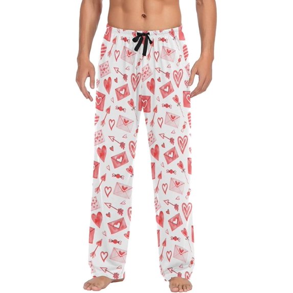 GZHJMY Valentine's Day Pajama Pants for Men, Lounge Pants Lightweight Men Pajama Bottoms with Drawstring Pockets, Christmas New Year Birthday Gifts, X-Large