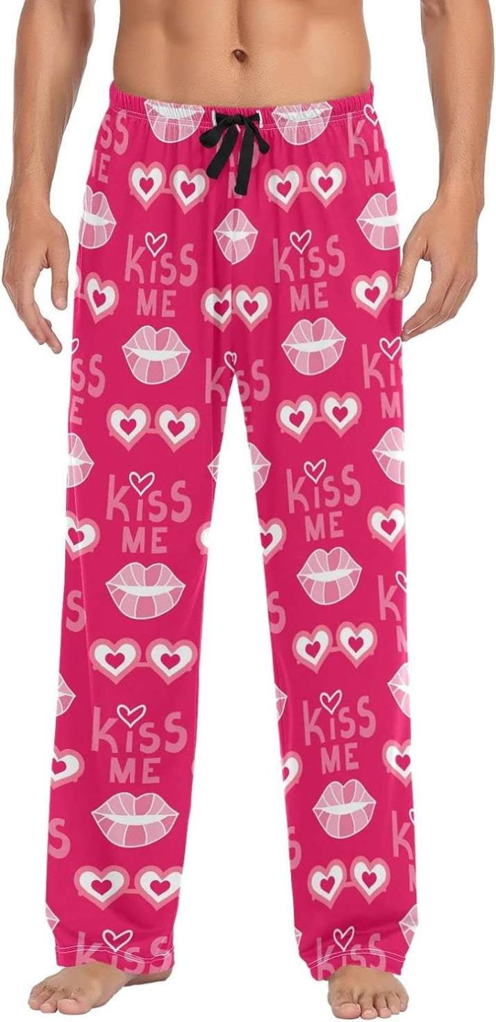 GZHJMY Valentine's Day Pajama Pants for Men, Lounge Pants Lightweight