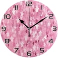 thumbnail image 1 of GZHJMY Valentine's Day Star Wall Clock, Silent Non Ticking Battery Operated Round Clock for Kitchen Office School Home Decorative, 1 of 7