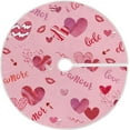 thumbnail image 1 of GZHJMY Valentine's Day Tree Skirt Home Decoration Large Round Hearts Christmas Tree Skirt for Holiday Party Home Christmas Day Ornaments, 35.4", 1 of 6