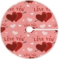 thumbnail image 1 of GZHJMY Valentine's Day Tree Skirt Home Decoration Large Round Love Hearts Christmas Tree Skirt for Holiday Party Home Christmas Day Ornaments 36", 1 of 6
