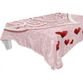 thumbnail image 1 of GZHJMY Valentines Day Square Tablecloth 54"(W) x 54"(L), Love Hearts Modern Table Linen Cloth Cover for Kitchen Dining Room Party Home Decor, 1 of 6
