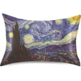thumbnail image 1 of GZHJMY Van Gogh The Starry Night Satin Pillowcase for Hair and Skin Silk Pillowcase, Queen Size(20x30 inches) - Slip Cooling Satin Pillow Covers with Envelope Closure, 1 of 7